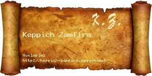 Keppich Zamfira névjegykártya